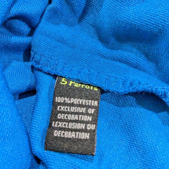 5 Parrots Men's Blue Polo Shirt, Size XL, St. Maarten Flag, Embroidered, NWT - Picture 12 of 13